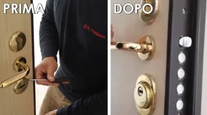 Serratura a Cilindro Europeo (Prima e Dopo)